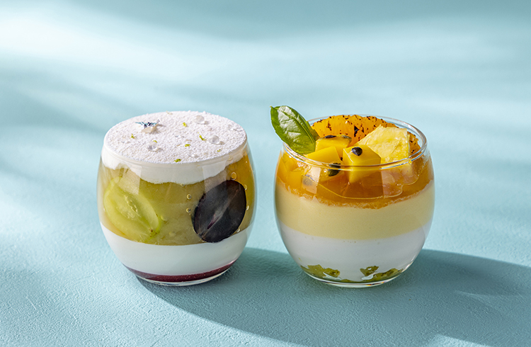 Verrine Exotique Basilic & Verrine Amande Muscat