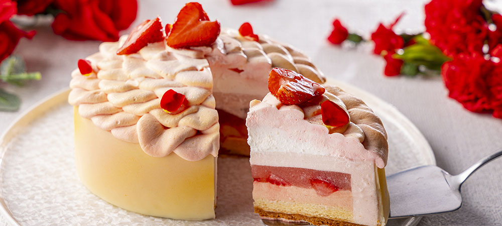 母の日に贈るテイクアウトケーキ「Peach & Rose」