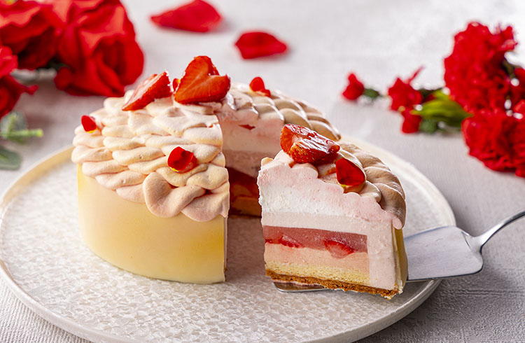 母の日に贈るテイクアウトケーキ「Peach & Rose」