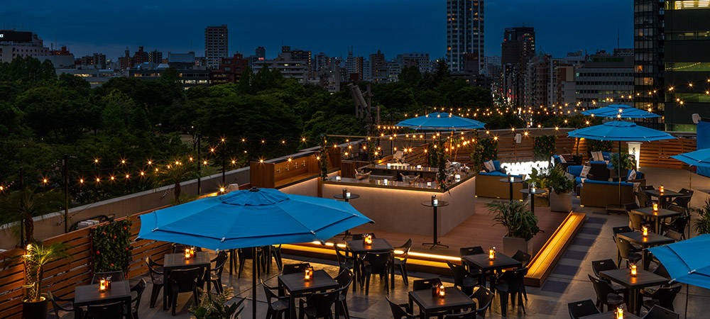 Hilton Tokyo's Rooftop Beer Garden Returns with a Sophisticated Mexican Resort Vibe