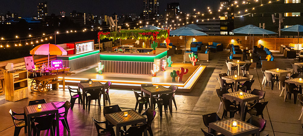Hilton Tokyo's Rooftop Beer Garden Returns with a Sophisticated Mexican Resort Vibe