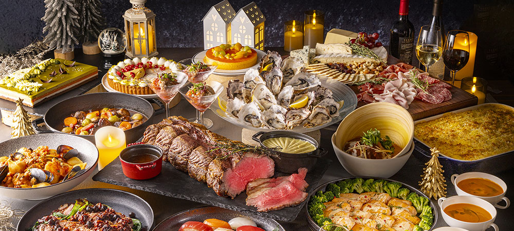 【セント・ジョージ バー席】ディナービュッフェクラシックな大人のバーでも楽しめる、マーブルラウンジディナービュッフェ