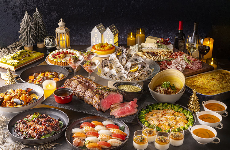 【セント・ジョージ バー席】ディナービュッフェクラシックな大人のバーでも楽しめる、マーブルラウンジディナービュッフェ