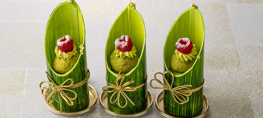 お正月に楽しむデザートや年始のおもたせに門松をイメージした新作スイーツ「KADOMATSU」