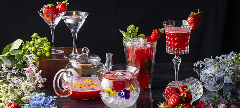 季節のフルーツカクテルを含む ドリンク2杯&選べるフード1品セット