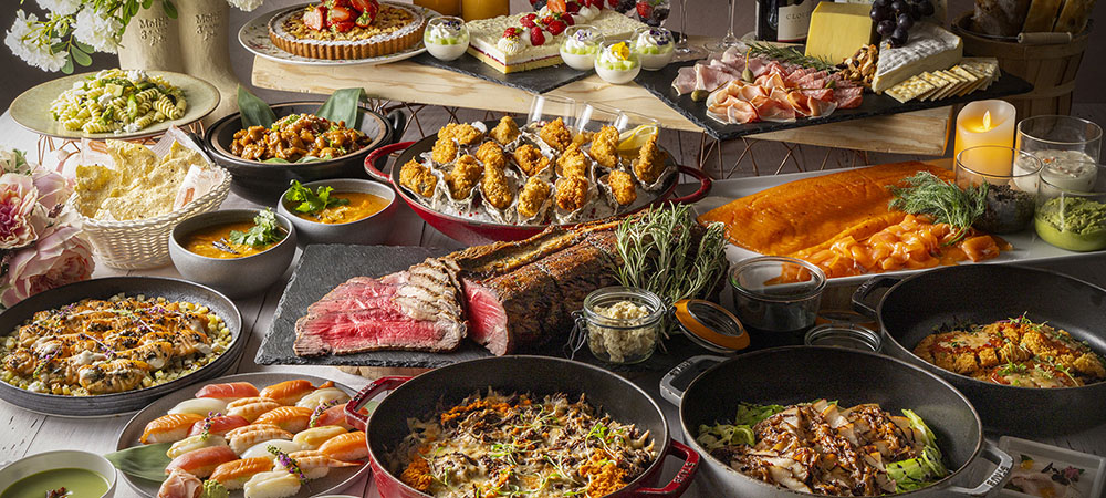 【セント・ジョージ バー席】ディナービュッフェクラシックな大人のバーでも楽しめる、マーブルラウンジディナービュッフェ